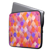 Abstraktes geometrisches Muster des Glitzer Laptopschutzhülle (Vorderseite Links)