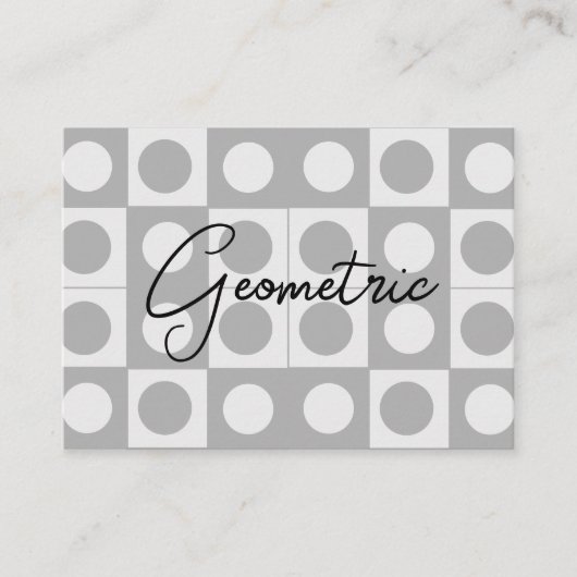 Abstraktes geometrisches Muster des mittleren Jahr Visitenkarte (Vorderseite)