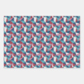 Abstraktes geometrisches Muster des Origami-Dreiec Geschenkpapier Set (Vorderseite)