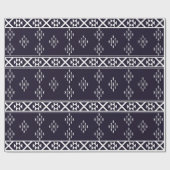 Abstraktes geometrisches Muster Design Blaue Rücks Geschenkpapier (Flach)
