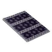Abstraktes geometrisches Muster Design Blaue Rücks Notizblock (Rechte Seite)