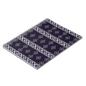 Abstraktes geometrisches Muster Design Blaue Rücks Notizblock (Linke Seite)