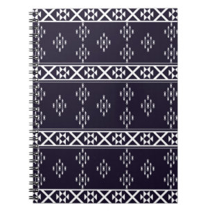 Abstraktes geometrisches Muster Design Blaue Rücks Notizblock