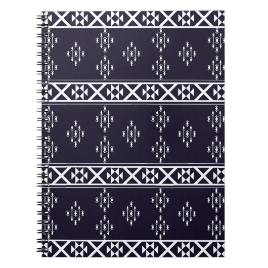 Abstraktes geometrisches Muster Design Blaue Rücks Notizblock (Vorderseite)