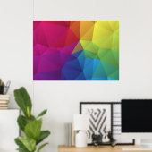 abstraktes geometrisches Muster, Dreiecksdesign Poster (Heimbüro)