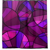 Abstraktes geometrisches Muster Duschvorhang (Vorderseite)