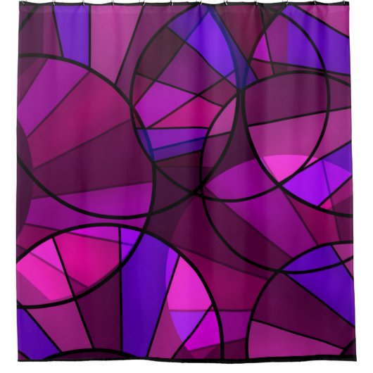 Abstraktes geometrisches Muster Duschvorhang (Vorderseite)