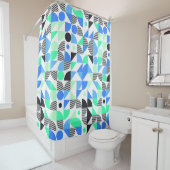 Abstraktes geometrisches Muster Duschvorhang (Beispiel)