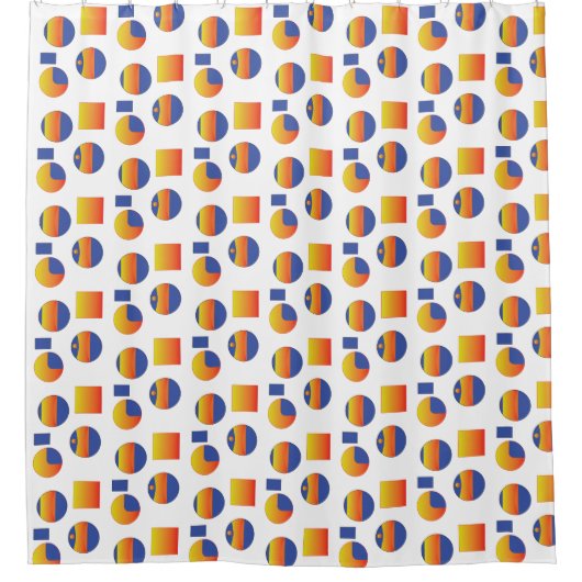 Abstraktes geometrisches Muster Duschvorhang (Vorderseite)