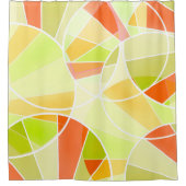 Abstraktes geometrisches Muster Duschvorhang (Vorderseite)