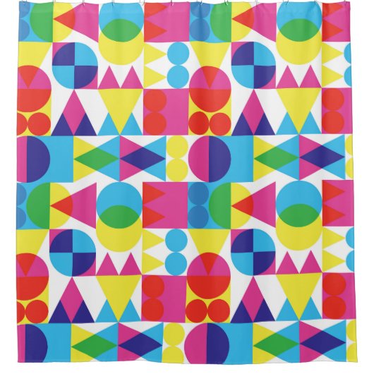 Abstraktes geometrisches Muster. Duschvorhang (Vorderseite)