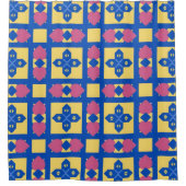Abstraktes geometrisches Muster Duschvorhang (Vorderseite)