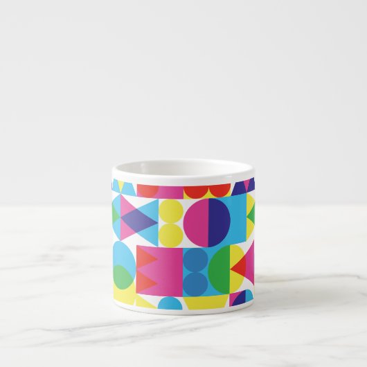 Abstraktes geometrisches Muster. Espressotasse (Vorderseite)