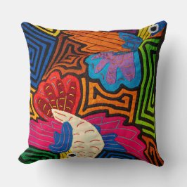 Abstraktes geometrisches Muster - fett farbig Kissen