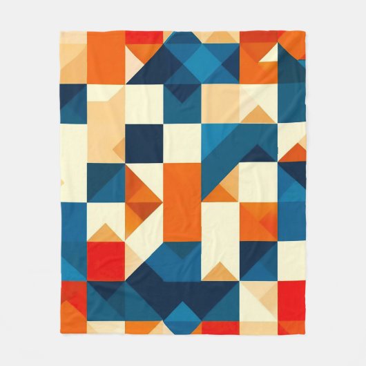 Abstraktes geometrisches Muster Fleecedecke (Vorderseite)