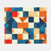 Abstraktes geometrisches Muster Fleecedecke (Vorderseite (Horizontal))