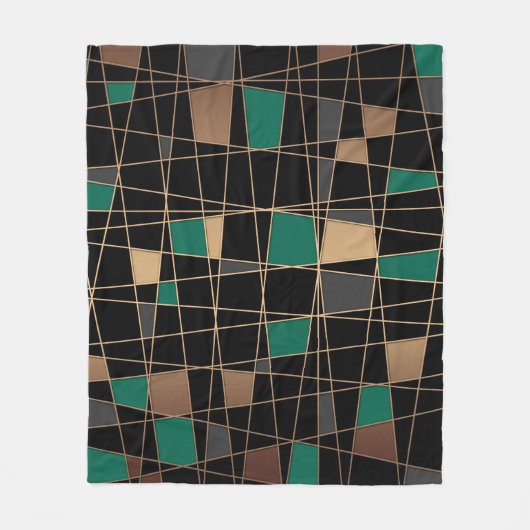 Abstraktes geometrisches Muster Fleecedecke (Vorderseite)