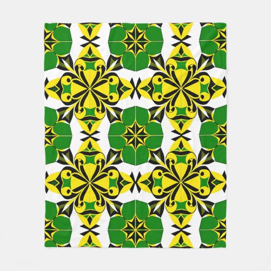 Abstraktes geometrisches Muster Fleecedecke (Vorderseite)