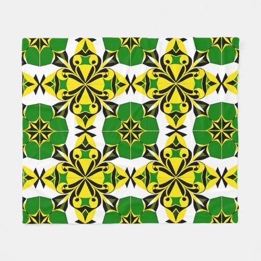 Abstraktes geometrisches Muster Fleecedecke (Vorderseite (Horizontal))