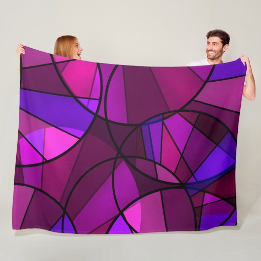 Abstraktes geometrisches Muster Fleecedecke (Beispiel)