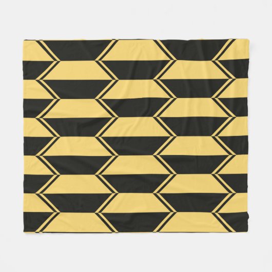 Abstraktes geometrisches Muster  Fleecedecke (Vorderseite (Horizontal))