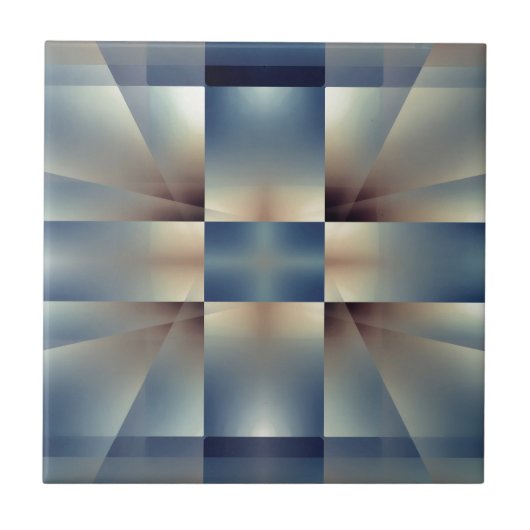 Abstraktes geometrisches Muster Fliese (Vorderseite)