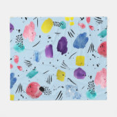 Abstraktes geometrisches Muster für Wasserfarben Fleecedecke (Vorderseite (Horizontal))