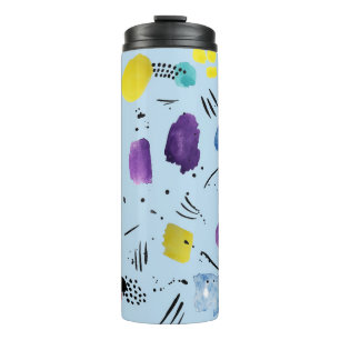 Abstraktes geometrisches Muster für Wasserfarben Thermosbecher