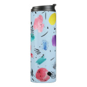 Abstraktes geometrisches Muster für Wasserfarben Thermosbecher (Nach links gedreht)