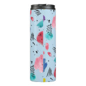 Abstraktes geometrisches Muster für Wasserfarben Thermosbecher (Rückseite)