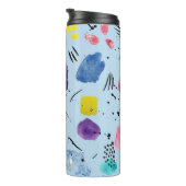 Abstraktes geometrisches Muster für Wasserfarben Thermosbecher (Nach rechts gedreht)