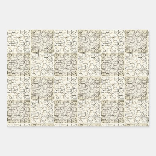 Abstraktes geometrisches Muster | Geflechte und 6 Geschenkpapier Set (Vorderseite 3)