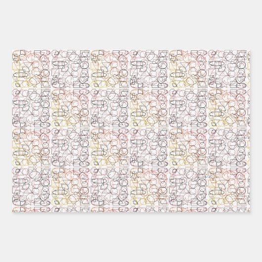 Abstraktes geometrisches Muster | Geflechte und 6  Geschenkpapier Set (Vorderseite 2)