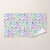 Abstraktes geometrisches Muster | gekocht und gefi Badhandtuch Set (Handtuch)