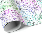 Abstraktes geometrisches Muster | gekocht und gefi Geschenkpapier (Rolleneckpunkt)