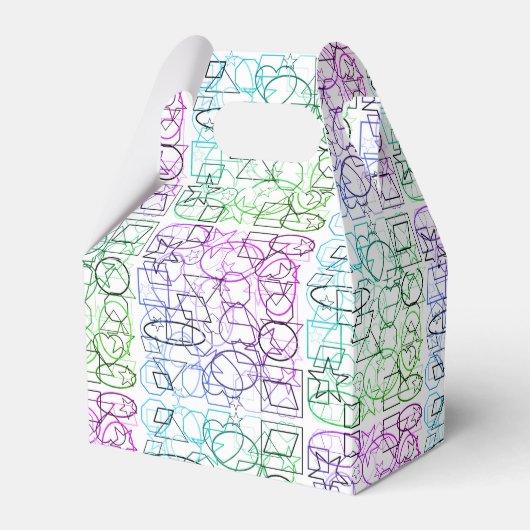 Abstraktes geometrisches Muster | gekocht und gefi Geschenkschachtel (Vorderseite)