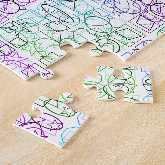 Abstraktes geometrisches Muster | gekocht und gefi Puzzle (Seite)