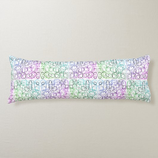 Abstraktes geometrisches Muster | gekocht und gefi Seitenschläferkissen (Vorderseite)