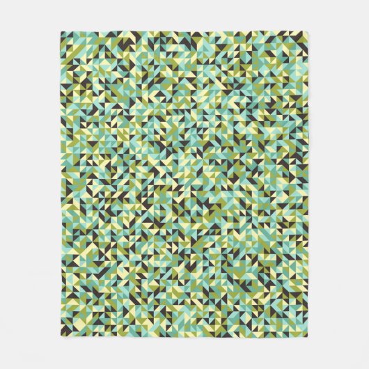Abstraktes geometrisches Muster generativer Berech Fleecedecke (Vorderseite)