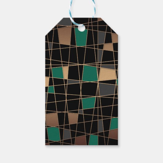 Abstraktes geometrisches Muster Geschenkanhänger (Vorderseite)