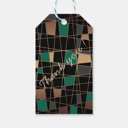 Abstraktes geometrisches Muster Geschenkanhänger (Vorderseite)