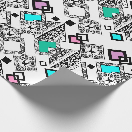 Abstraktes geometrisches Muster Geschenkpapier (Ecke)