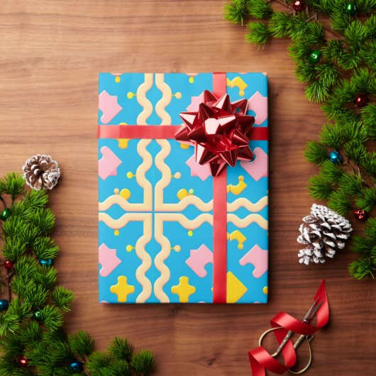 Abstraktes geometrisches Muster Geschenkpapier (Feiertagsgeschenk)