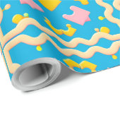 Abstraktes geometrisches Muster Geschenkpapier (Rolleneckpunkt)