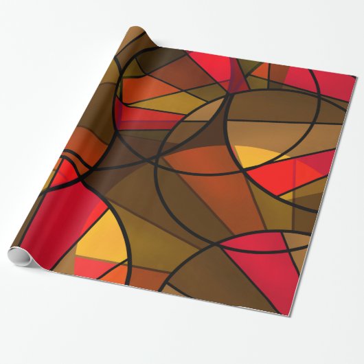 Abstraktes geometrisches Muster Geschenkpapier (Ungerollt)