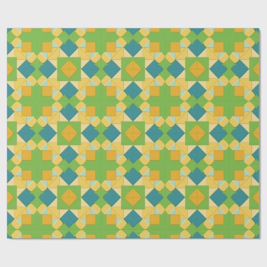 Abstraktes geometrisches Muster Geschenkpapier (Flach)
