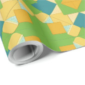 Abstraktes geometrisches Muster Geschenkpapier (Rolleneckpunkt)