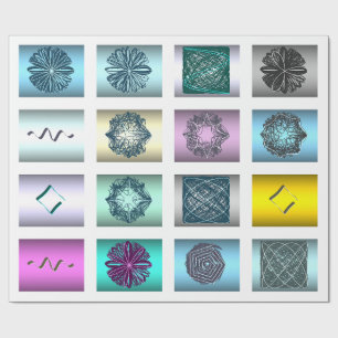 Abstraktes geometrisches Muster Geschenkpapier
