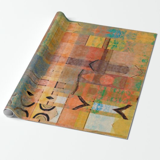 abstraktes geometrisches Muster Geschenkpapier (Ungerollt)