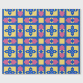Abstraktes geometrisches Muster Geschenkpapier (Flach)